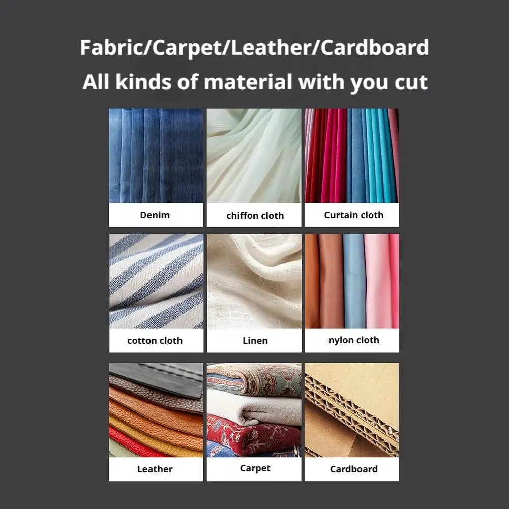 Cordless Electric Scissors Rechargeable - Portable Cutting Tool for Fabric, Carpets, Soft Leather, Cardboard & Sewing Tool