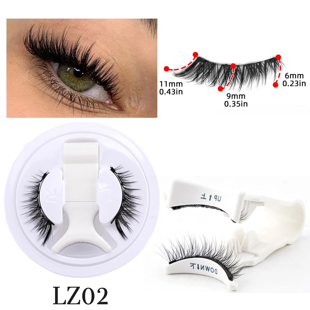 Reusable Magnetic Lashes Kit with Magnetic Tweezers Natural Look Faux Mink Lashes Easy Apply Magnetic Eyelashes for Eye Makeup