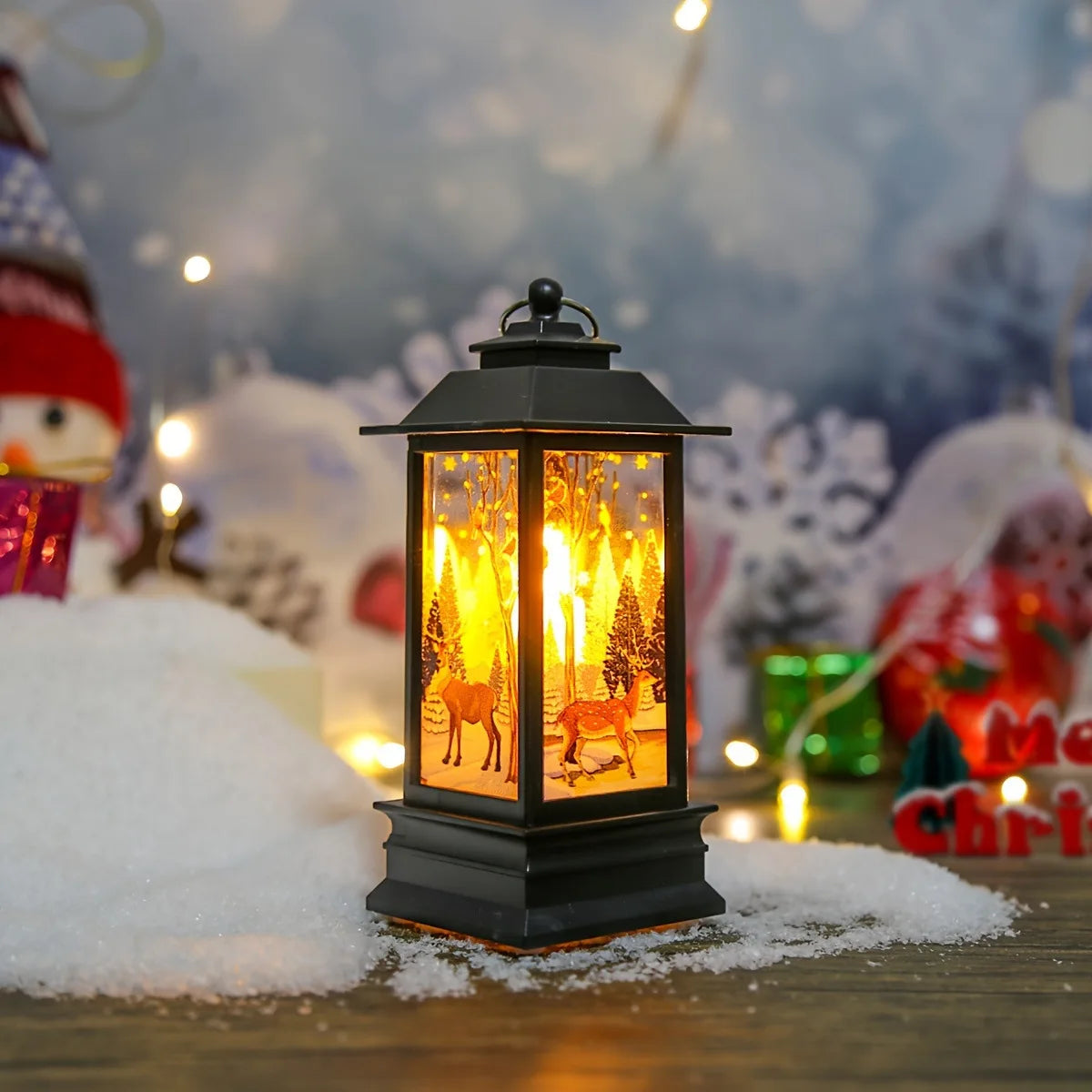 1PCS Christmas Light Santa Claus Snowman Candle S