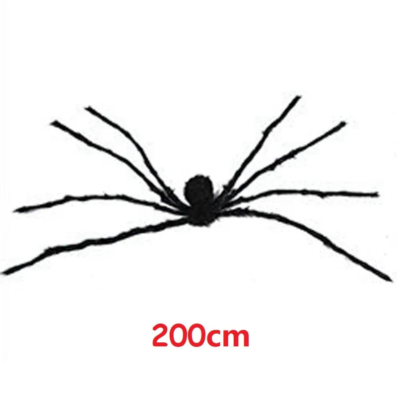 Halloween Big Spider Horror Black Spider Toy Halloween Party Decoration Props Outdoor Garden Giant Spider Decor