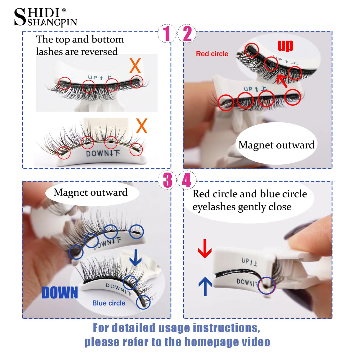 Reusable Magnetic Lashes Kit with Magnetic Tweezers Natural Look Faux Mink Lashes Easy Apply Magnetic Eyelashes for Eye Makeup