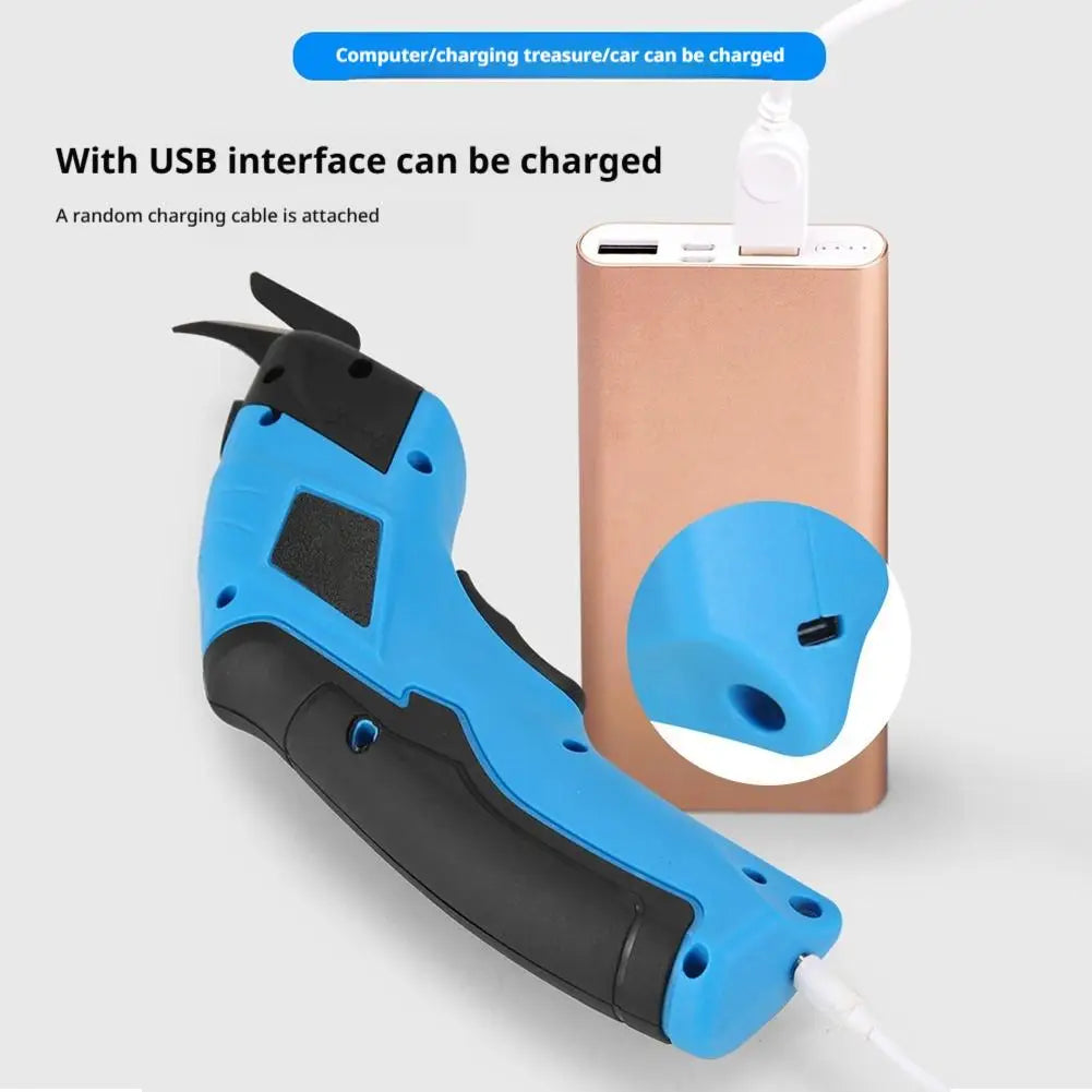 Cordless Electric Scissors Rechargeable - Portable Cutting Tool for Fabric, Carpets, Soft Leather, Cardboard & Sewing Tool