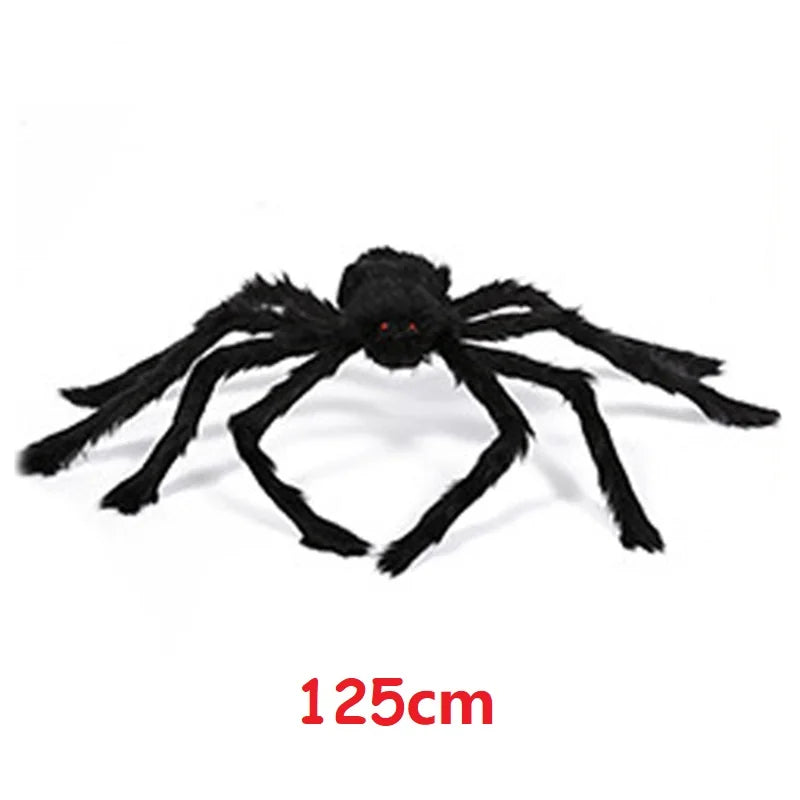 Halloween Big Spider Horror Black Spider Toy Halloween Party Decoration Props Outdoor Garden Giant Spider Decor