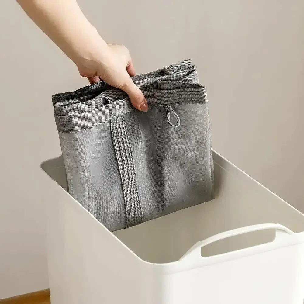 Laundry Bags Hamper Bag with Handles Portable &Collapsible Dirty Clothes Mesh Basket Foldable for Washing Storage Dorm or Travel