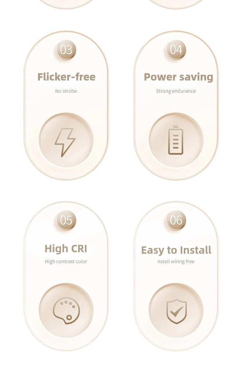 10-50cm LED Motion Sensor Light Night Wireless USB Battery Rechargeable Wall Under Cabinet For Bedroom Kitchen Lighting