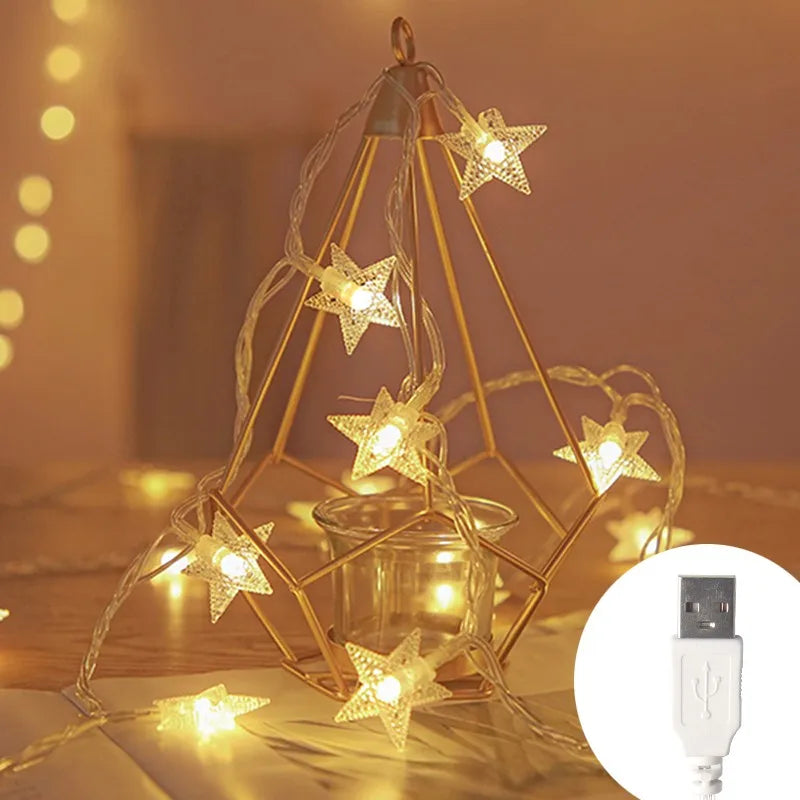 LED Star Fairy Lights Outdoor