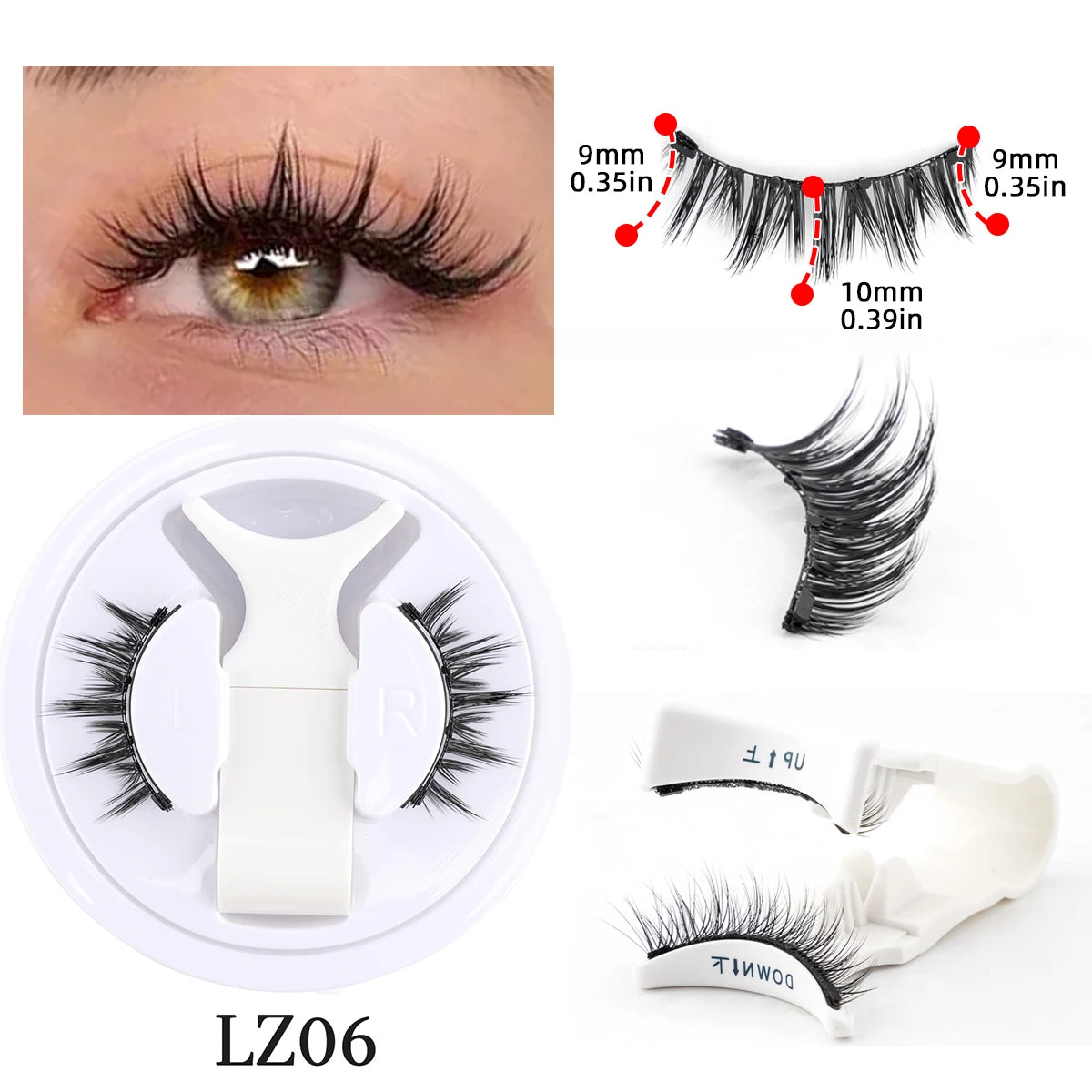 Reusable Magnetic Lashes Kit with Magnetic Tweezers Natural Look Faux Mink Lashes Easy Apply Magnetic Eyelashes for Eye Makeup