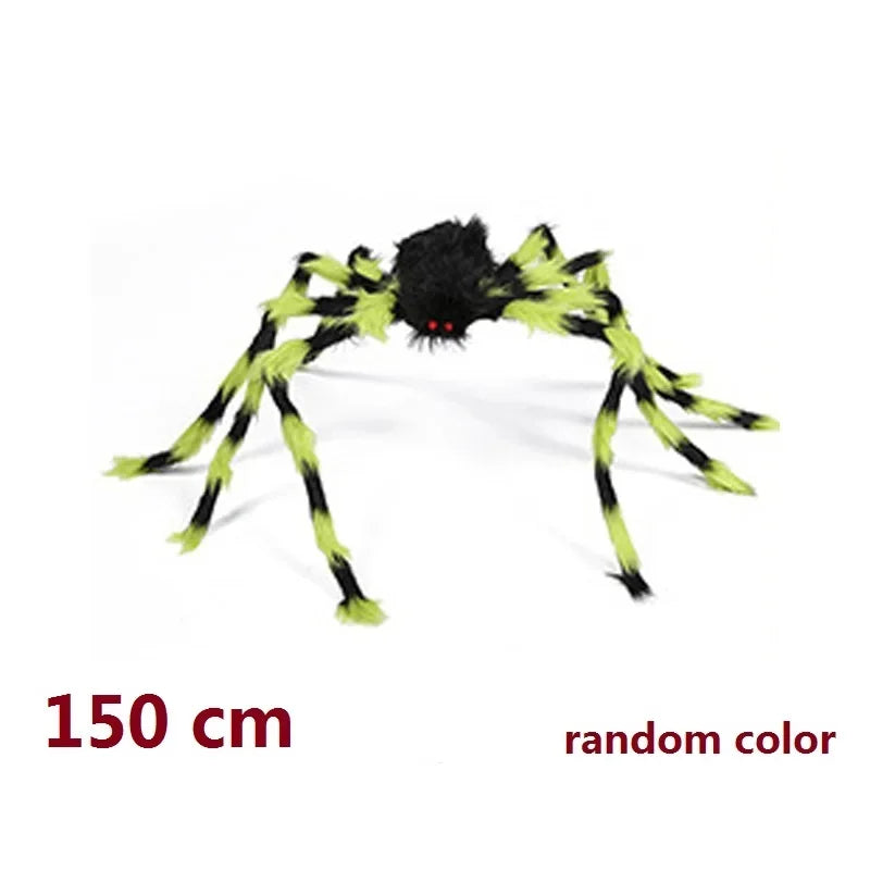 Halloween Big Spider Horror Black Spider Toy Halloween Party Decoration Props Outdoor Garden Giant Spider Decor