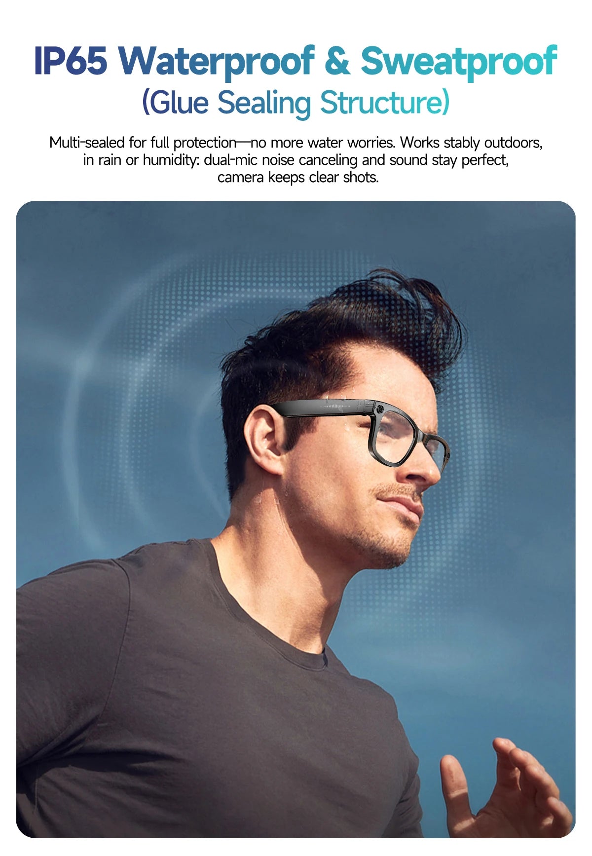 AI Smart Glasses for Men & Women with 8MP Camera, Bluetooth Call, Music Player, 100+ Language Translation Sunglasses Hands-Free 2025