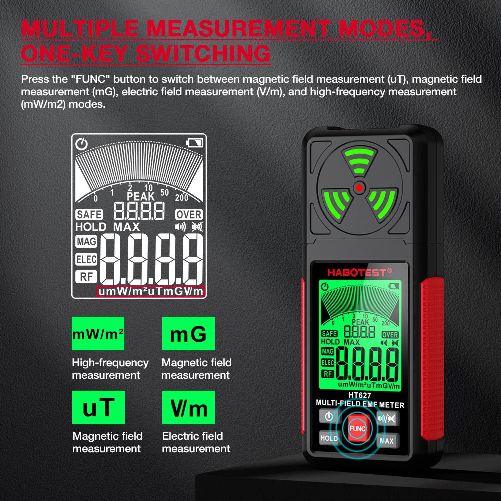 EMF Meter Professional Detector Handheld Portable Radio Frequency