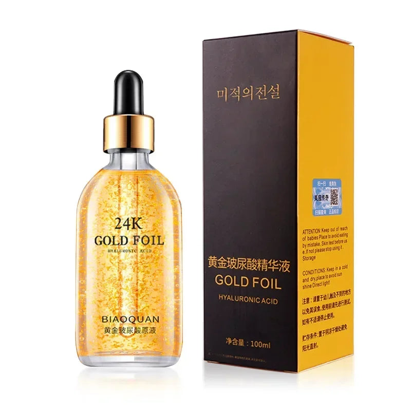100ml Gold Ginseng Face Essence Polypeptide Anti-wrinkle Lightning Moisturizing Niacinamide Facial Serum for Skin Care Products