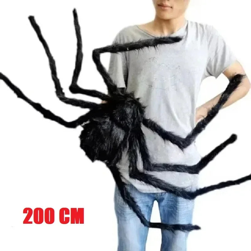 Halloween Big Spider Horror Black Spider Toy Halloween Party Decoration Props Outdoor Garden Giant Spider Decor
