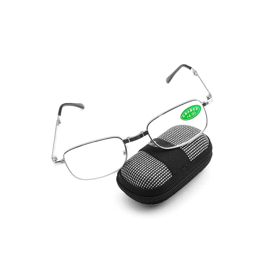 Unisex Ultra-light Folding Reading Glasses Rimless Magnetic Eyeglasses +1.00~+4.0 Diopter
