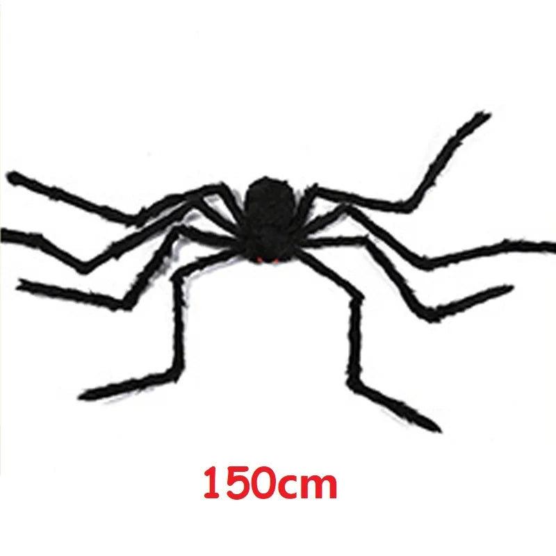 Halloween Big Spider Horror Black Spider Toy Halloween Party Decoration Props Outdoor Garden Giant Spider Decor