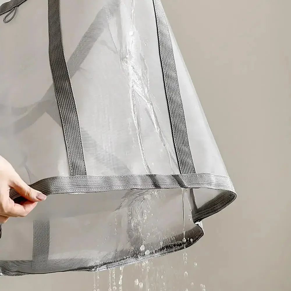 Laundry Bags Hamper Bag with Handles Portable &Collapsible Dirty Clothes Mesh Basket Foldable for Washing Storage Dorm or Travel