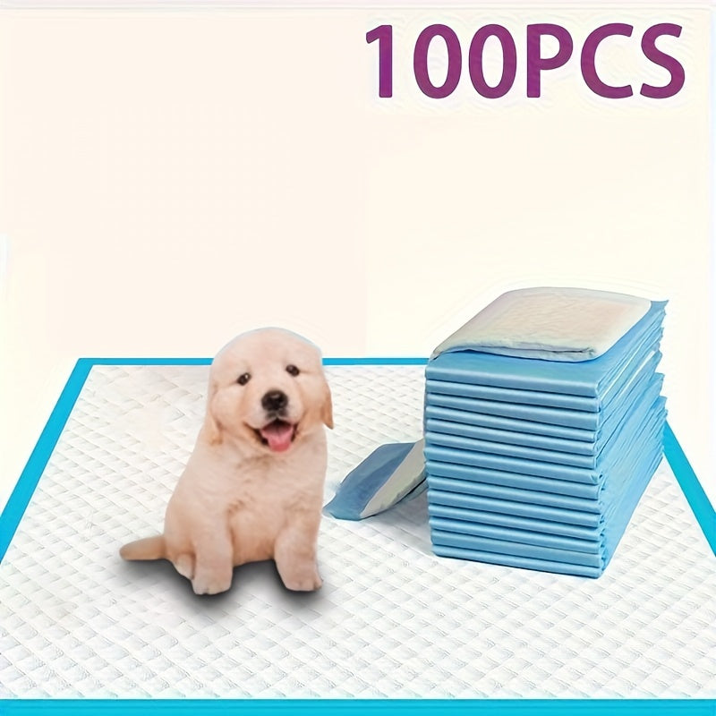 100pcs 12.99inch*17.72inch Disposable Absorbent Dog Training Pads, Super Absorbent And Leak Proof Training Dog Urine Pads, Disposable Pet Urine Pads And Toilet Pads, Suitable For Dogs, Puppies, Puppies, Pet Urine Pads, Pet Su