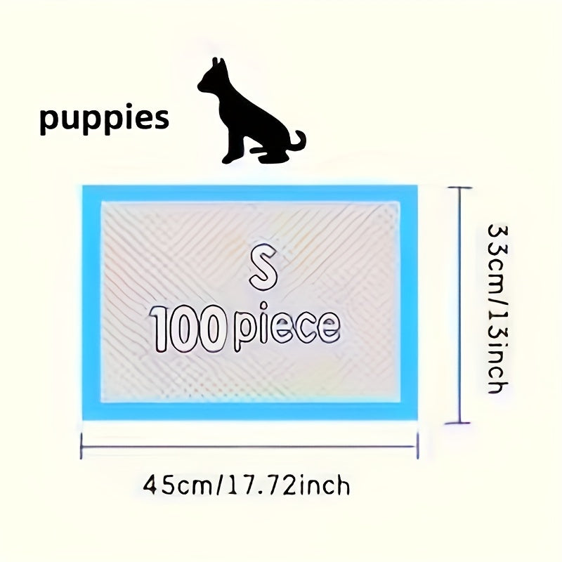 100pcs 12.99inch*17.72inch Disposable Absorbent Dog Training Pads, Super Absorbent And Leak Proof Training Dog Urine Pads, Disposable Pet Urine Pads And Toilet Pads, Suitable For Dogs, Puppies, Puppies, Pet Urine Pads, Pet Su